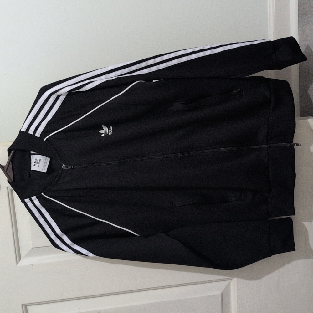 Adidas Men's Large Track Jacket Black & White